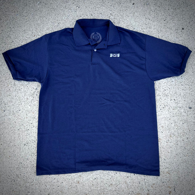 Hands Logo Navy Jersey Polo