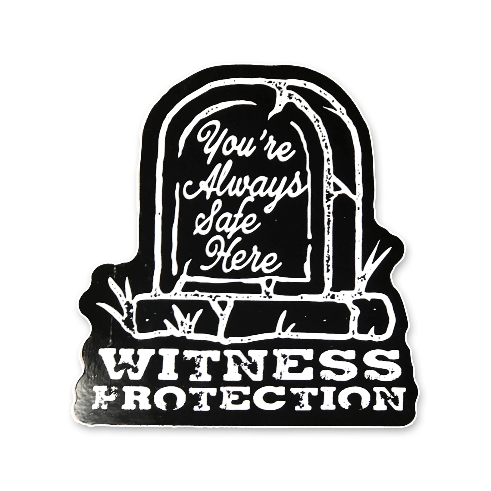 Witness Protection Black Sticker 3.5