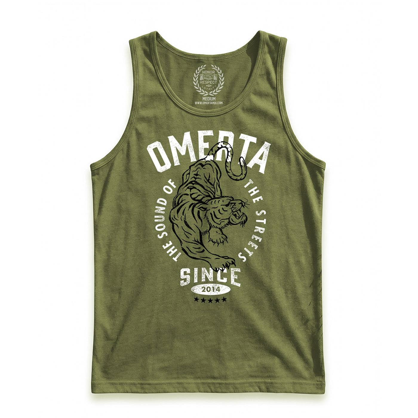 Sound Of The Streets Military Green Tank Top