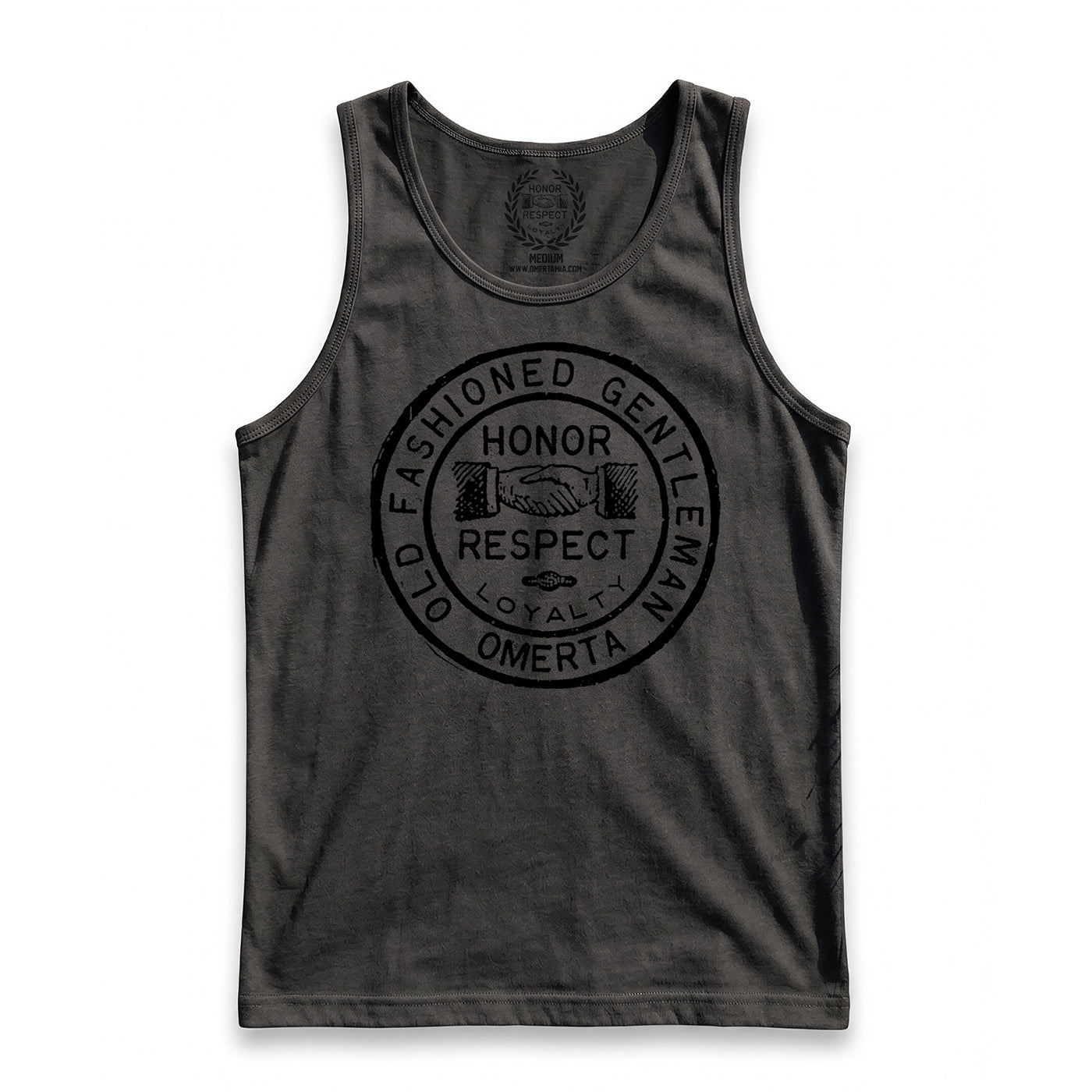 Old Fashioned Gentleman BLACK ON BLACK Tank Top