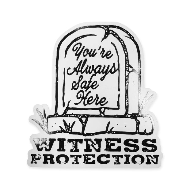 Witness Protection White Sticker 3.5